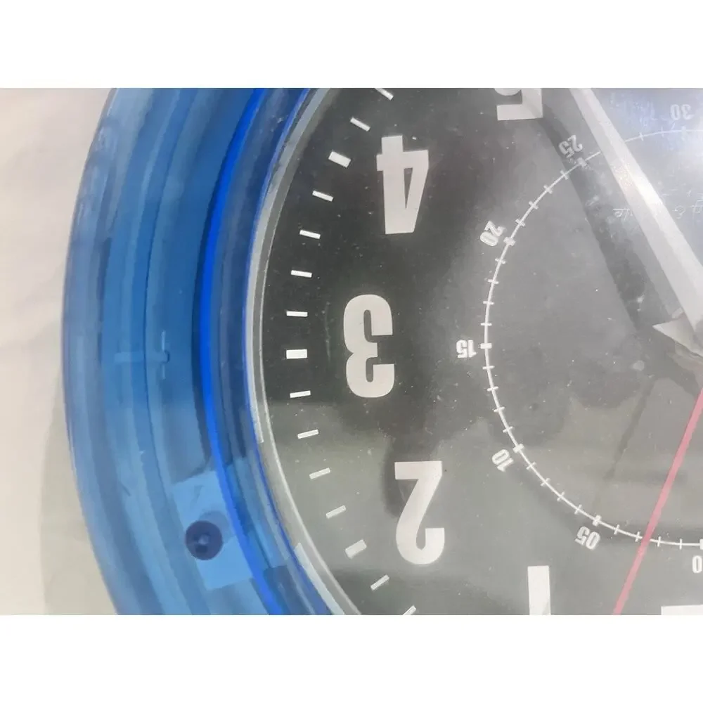 Sterling Noble Blue Neon Bar Clock Retro Vintage Style Electric Wall Glow
